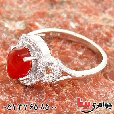 انگشتر عقیق یمنی زنانه مدل دریا _کد:10740