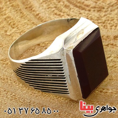 انگشتر عقیق قرمز مردانه درشت مدل پهلوان _کد:10752