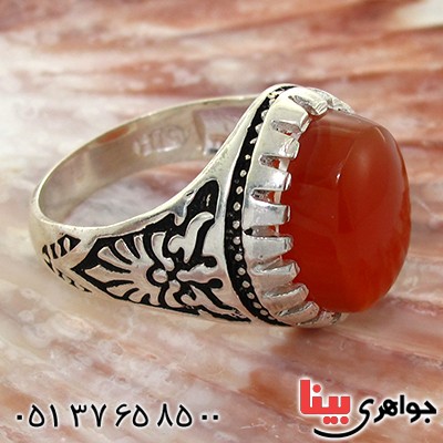انگشتر عقیق یمنی مردانه مدل پارسا _کد:10777