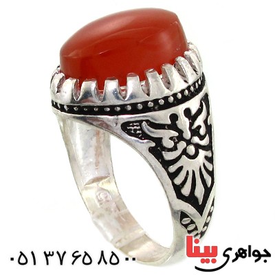 انگشتر عقیق یمنی مردانه مدل پارسا _کد:10777