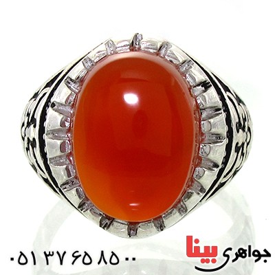 انگشتر عقیق یمنی مردانه مدل پارسا _کد:10777