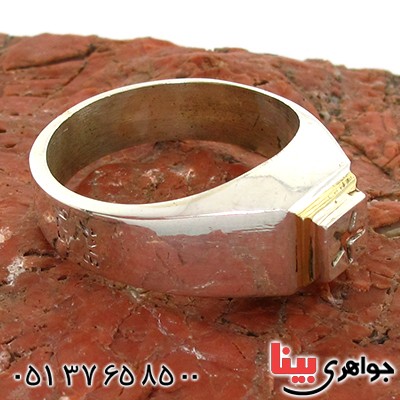 انگشتر نقره همراه با حرز امام جواد (ع) و تربت کربلا _کد:10778