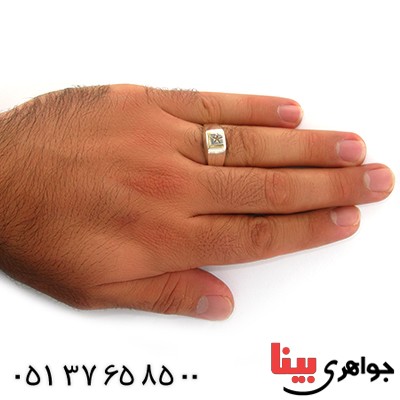 انگشتر نقره همراه با حرز امام جواد (ع) و تربت کربلا _کد:10778