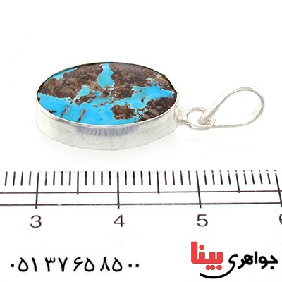 گردنبند فیروزه نیشابوری شجری دور ساده _کد:10782