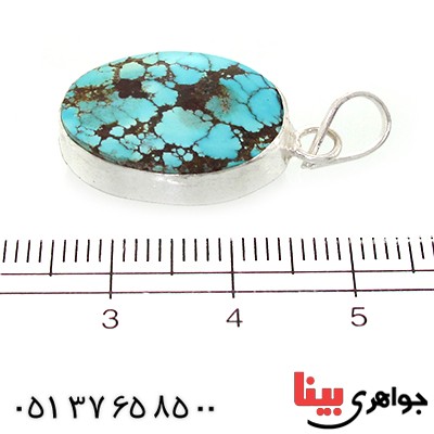 گردنبند فیروزه نیشابوری شجری دور ساده _کد:10796