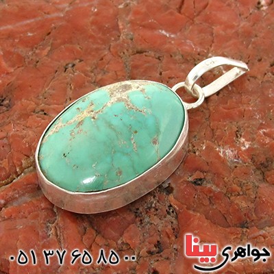 گردنبند فیروزه نیشابوری شجری دور ساده _کد:10798
