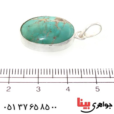 گردنبند فیروزه نیشابوری شجری دور ساده _کد:10798