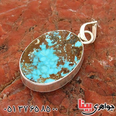 گردنبند فیروزه نیشابوری شجری دور ساده _کد:10800