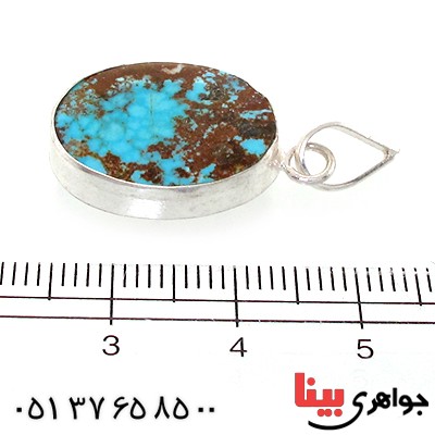 گردنبند فیروزه نیشابوری شجری دور ساده _کد:10800