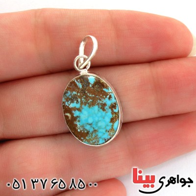 گردنبند فیروزه نیشابوری شجری دور ساده _کد:10800