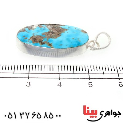 گردنبند فیروزه نیشابوری شجری درشت دور ساده _کد:10801