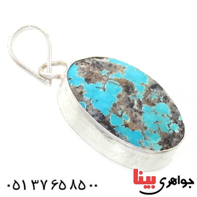 گردنبند فیروزه نیشابوری شجری دور ساده _کد:10803