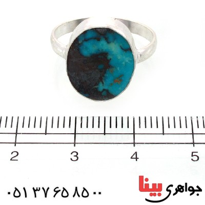 انگشتر فیروزه نیشابوری شجری دور ساده _کد:10805
