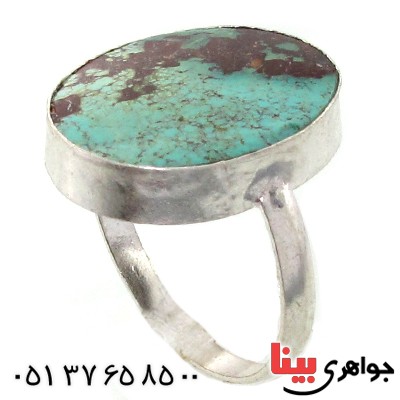 انگشتر فیروزه نیشابوری درشت دور ساده _کد:10806