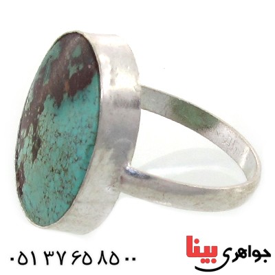 انگشتر فیروزه نیشابوری درشت دور ساده _کد:10806