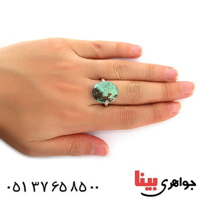 انگشتر فیروزه نیشابوری درشت دور ساده _کد:10806