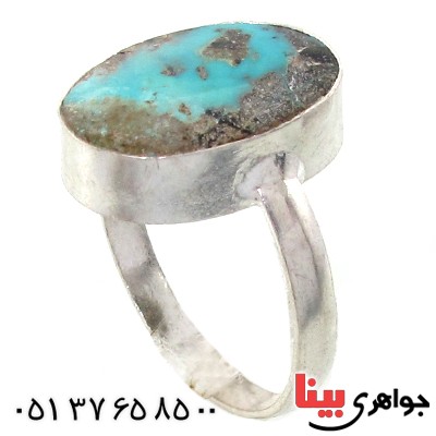 انگشتر فیروزه نیشابوری شجری دور ساده _کد:10807