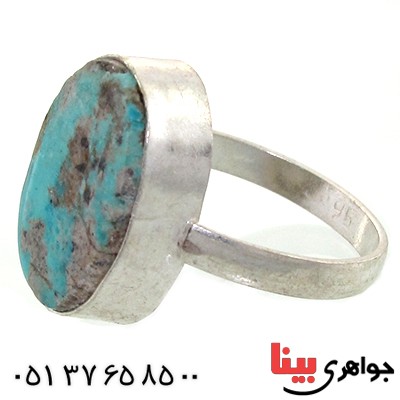 انگشتر فیروزه نیشابوری شجری دور ساده _کد:10809