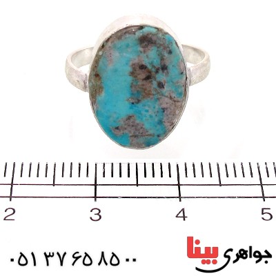 انگشتر فیروزه نیشابوری شجری دور ساده _کد:10809