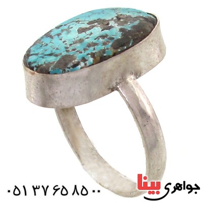 انگشتر فیروزه نیشابوری شجری دور ساده _کد:10811