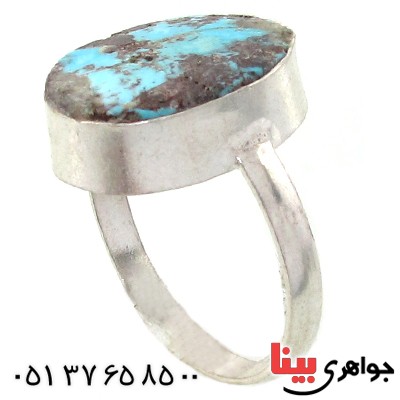 انگشتر فیروزه نیشابوری شجری دور ساده _کد:10813