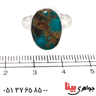 انگشتر فیروزه نیشابوری شجری دور ساده _کد:10814