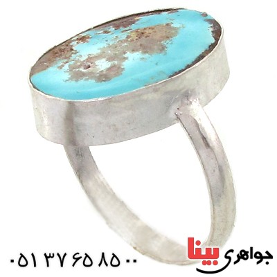 انگشتر فیروزه نیشابوری شجری دور ساده _کد:10815