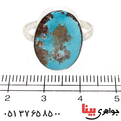 انگشتر فیروزه نیشابوری شجری دور ساده _کد:10815