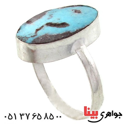 انگشتر فیروزه نیشابوری شجری دور ساده _کد:10816