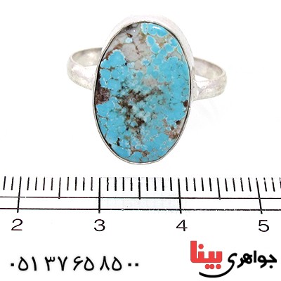 انگشتر فیروزه نیشاوری شجری دور ساده _کد:10817