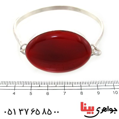 دستبند عقیق قرمز سنگ درمانی درشت و سنگین _کد:10827