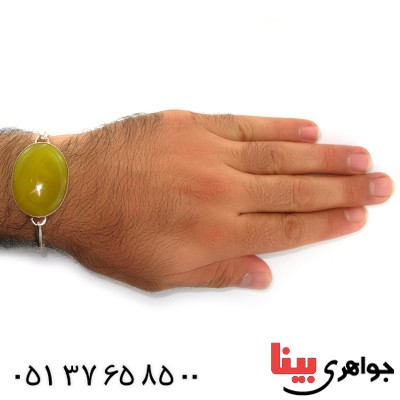 دستبند عقیق شرف الشمس درجه یک سنگ درمانی درشت و سنگین _کد:10828