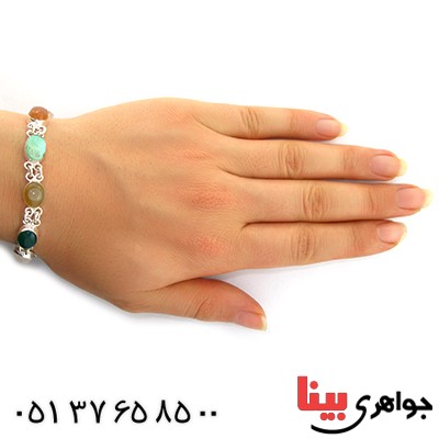 دستبند چند جواهر زنانه سلجوقی _کد:10834