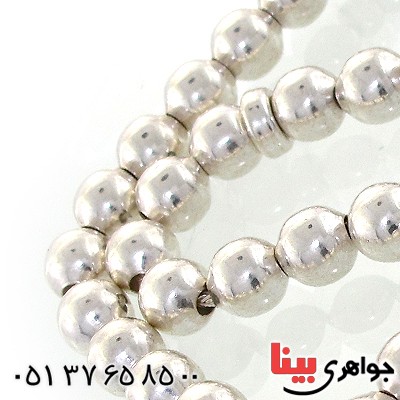تسبیح نقره 33 دانه ای کروی کلاسیک _کد:10848