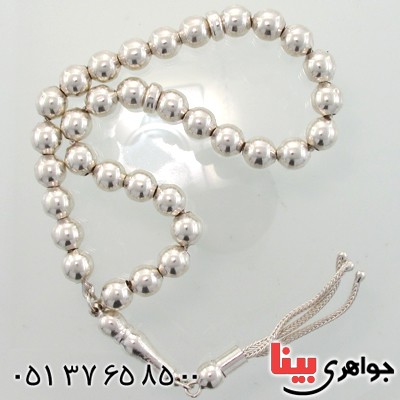 تسبیح نقره 33 دانه ای کروی کلاسیک _کد:10848