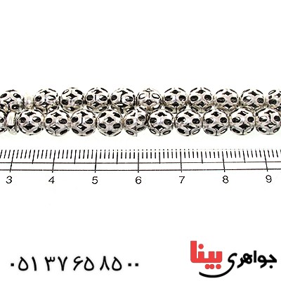 تسبیح نقره 33 دانه ای شبکه کاری _کد:10857