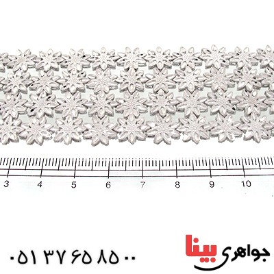 دستبند نقره زنانه درشت و سنگین با آینه کاری مجلسی _کد:1516