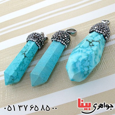 گردنبند فیروزه هیمالیا درجه یک ویژه سنگ درمانی _کد:10884