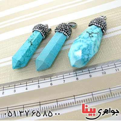 گردنبند فیروزه هیمالیا درجه یک ویژه سنگ درمانی _کد:10884