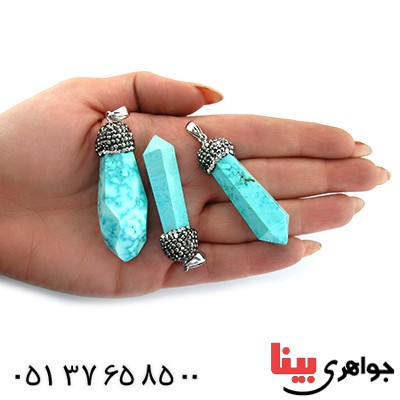 گردنبند فیروزه هیمالیا درجه یک ویژه سنگ درمانی _کد:10884