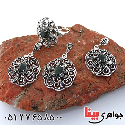 سرویس یاقوت کبود زنانه مارکازیت درجه یک هانگ _کد:1533