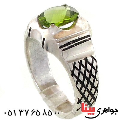 انگشتر زبرجد خوشرنگ و شفاف _کد:10921