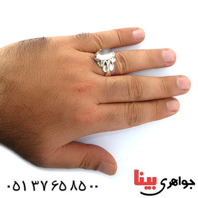 انگشتر در نجف مردانه درشت مدل دور اشکی _کد:10922