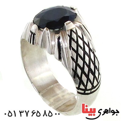 انگشتر یاقوت کبود کلاسیک سوهانی _کد:10931