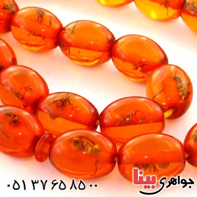 تسبیح کهربا پودری حشره ای 33 دانه ای خوشرنگ _کد:10935