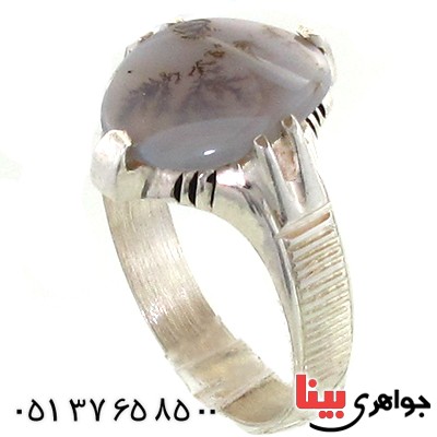 انگشتر عقیق شجری مردانه مدل شاخه _کد:10943