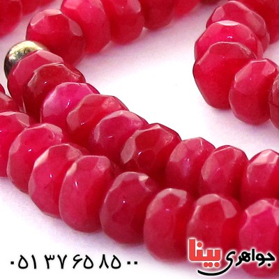 تسبیح یاقوت سرخ هندی 101 دانه ای تراش دار _کد:10944
