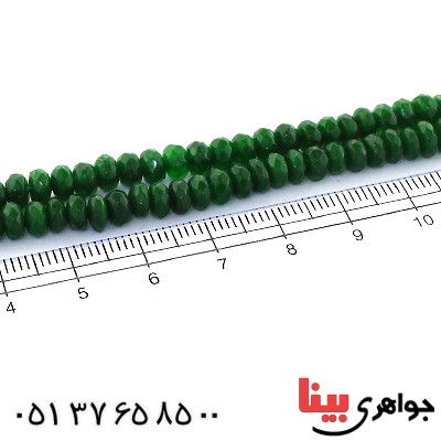 تسبیح جید سبز 101 دانه ای تراش دار _کد:10946