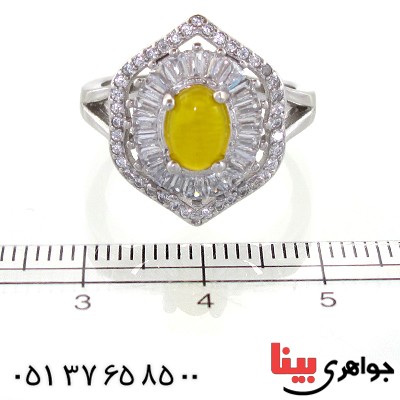 انگشتر عقیق شرف الشمس زنانه مدل ستاره _کد:10953
