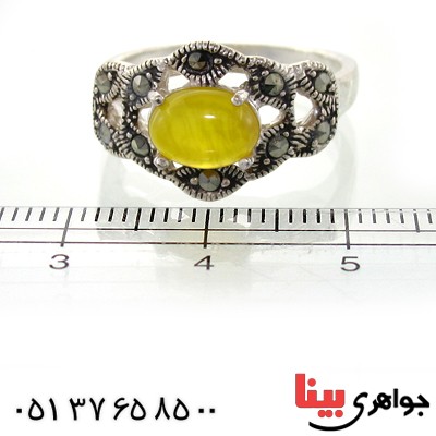 انگشتر عقیق شرف الشمس زنانه مارکازیتی مدل گیتی _کد:10963